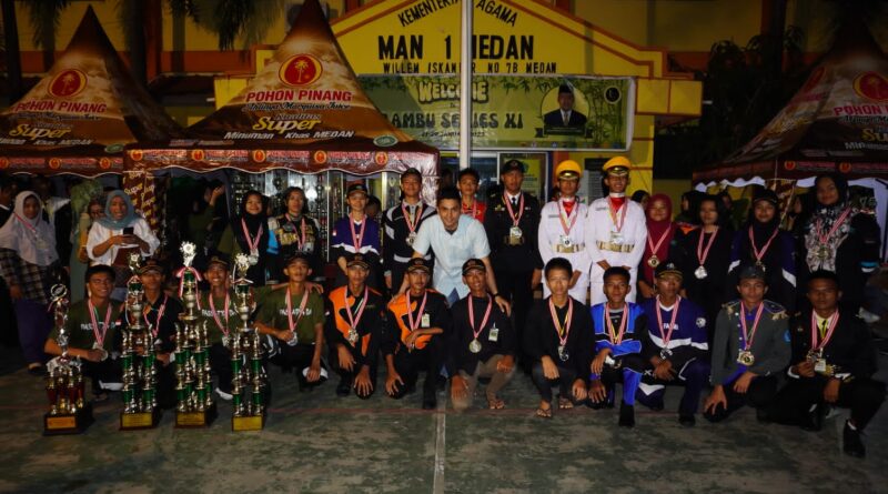 PASPRAMSAT MAN 1 Medan Sukseskan Kejuaraan Paskibra BAMBU Series XI 2023 se-Sumatera Utara di MAN 1 Medan